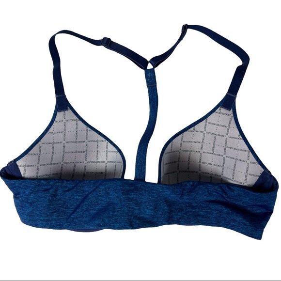 Victoria’s Secret Semi Demi Royal Blue Racerback Bra Front Clasp Size 32B - Picture 2 of 5